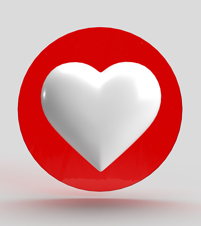 Heart love white circle round red pink  orange color symbol sign decoration ornament like favorite icon banner sign social media internet network button web marketing technology digital message