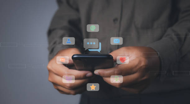 istock Social media and digital online on mobile phone. 1490507900