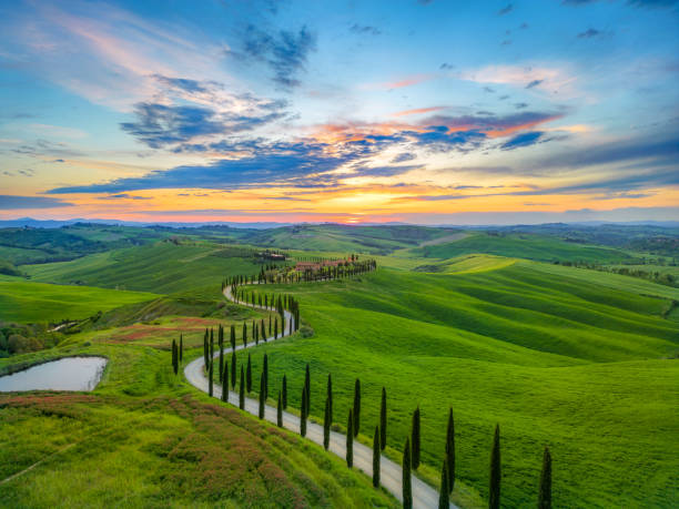 istock Asciano Crete Senesi rolling landscape in Tuscany 1490511208