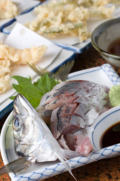 fish and tempura stock photo