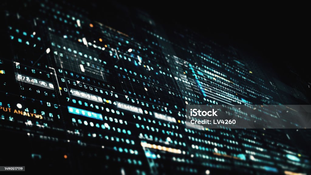 Matrix Simulation Background Advance Data Matrix Simulation Ui Background Stock Photo - Download ...