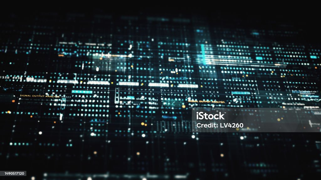 Matrix Computer Ui Advance Data Matrix Simulation Ui Background Stock Photo - Download ...