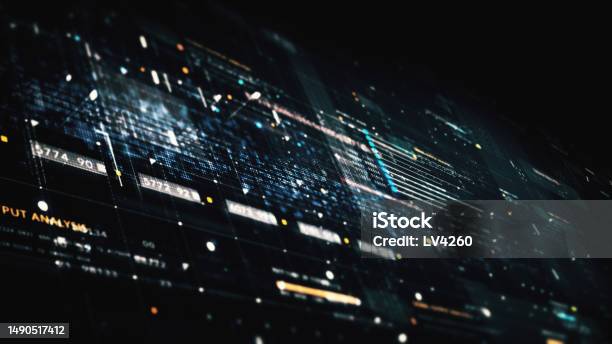 Simulation App Background Advance Data Matrix Simulation Ui Background Stock Photo - Download ...