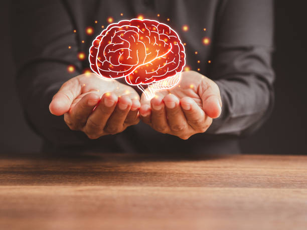 istock Digital image of the brain on the palm. Deep learning. Machine learning and artificial intelligence. 1490518840