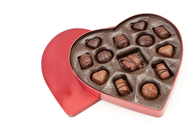 istock Heart Shaped Valentines Box With Treats 149051977