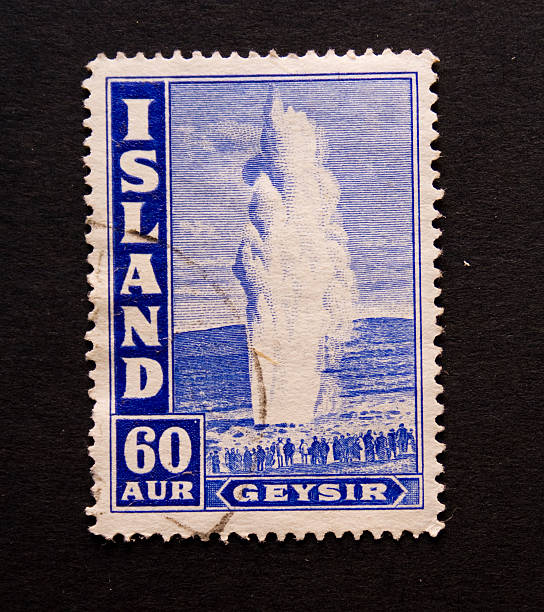 istock Geyser strokkur on postage stamp 149052558