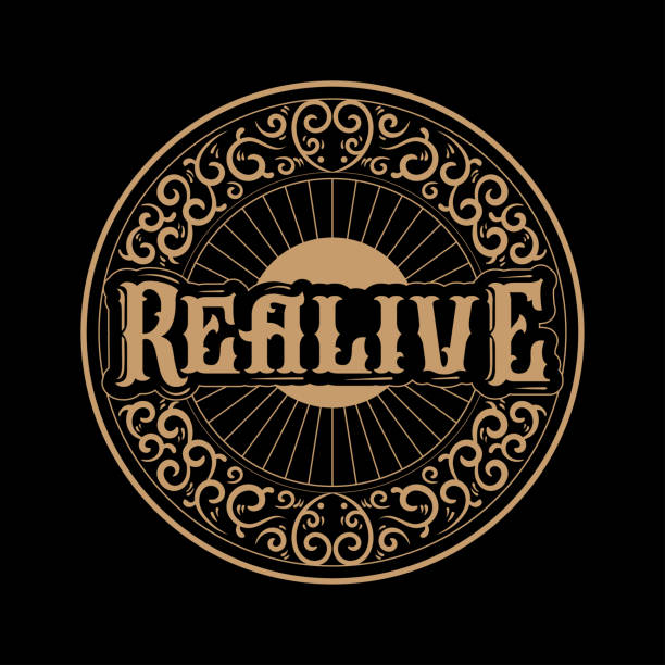 istock modern circle vintage retro classic logo design with ornament and lettering 1490527593