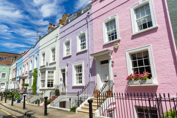 istock Colourful terraced town houses in London 1490531486