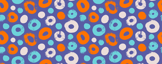 Bold Irregular Round Shapes Seamless Pattern Stock Illustration ...