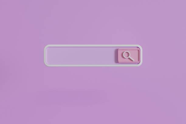 istock 3d search bar template for website on purple background. icon 3d render illustration 1490536110