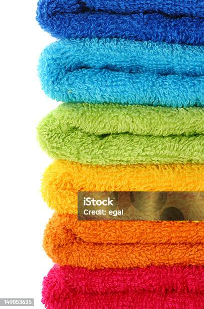 Colorful Towels Stock Photo - Download Image Now - Blue, Clean, Close-up