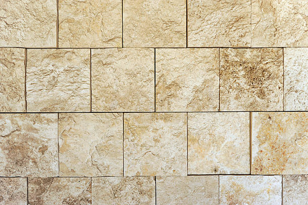 istock Wall of travertine blocks 149054243