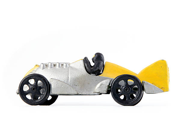 istock Silver and Yellow Toy Race Car 149054348