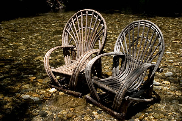 istock Wooden Chairs in a Stream 149054407