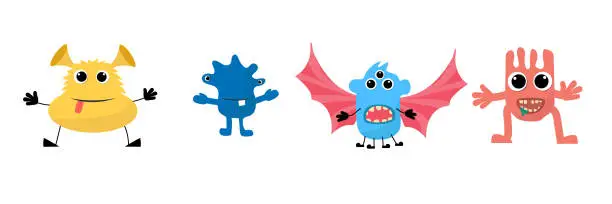 Vector illustration of Cartoon monster collection.
