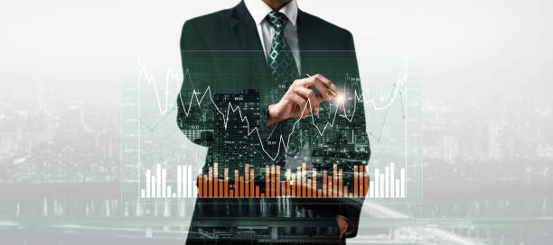 istock Businessman working with digital finance business graph of perceptive technology 1490546295