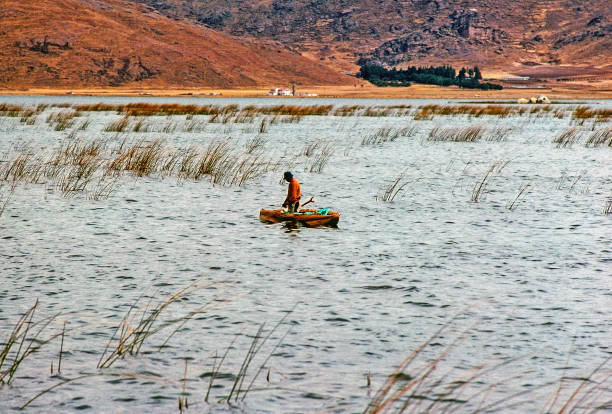 Lake Titicaca stock photo