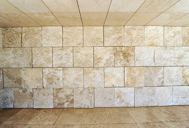 istock Floor, wall, cieling of travertine blocks 149055414