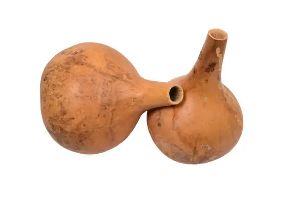 Photo of A set of gourd or calabash  on an isolated background