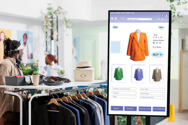 istock Interactive monitor board kiosk service 1490563465