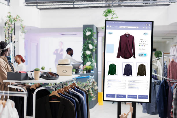 istock Touch screen monitor kiosk service 1490564170