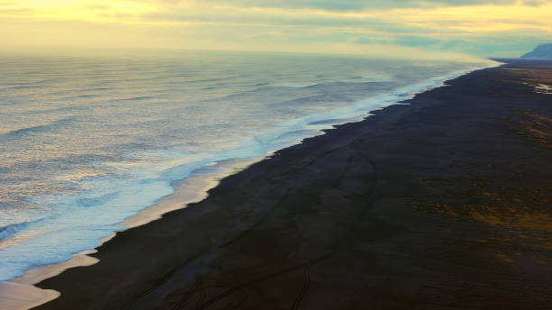 istock Nordic coastline with black sand beach 1490565754
