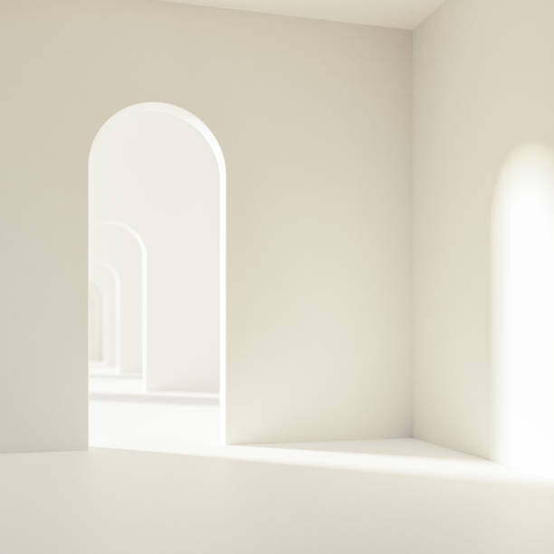 istock Abstract architecture background. Internal space of a modern construction 1490567515