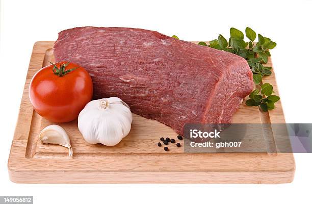 La Carne Fresca De Materias Foto de stock y más banco de imágenes de Ajo - Ajo, Alimento, Bistec