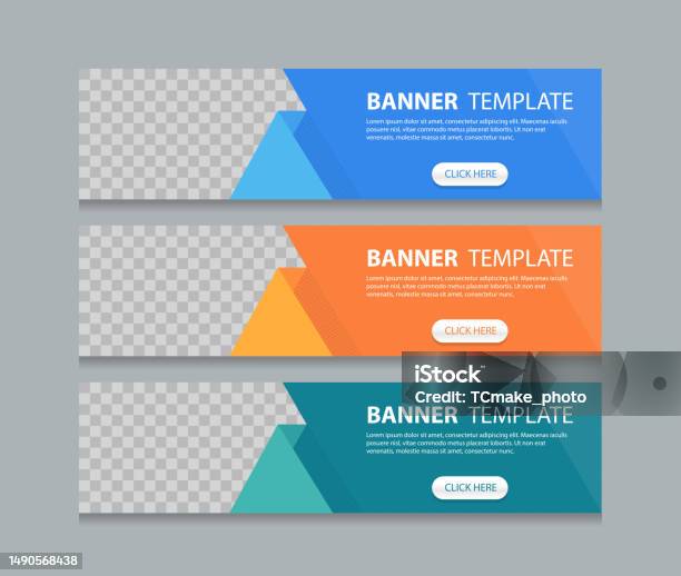 Website Banner Graphics Examples Abstract Web Banner Design Template Stock Illustration - Download Image ...
