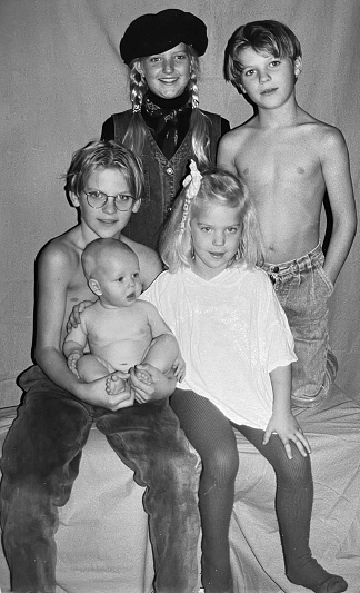 Five siblings back in the nineties