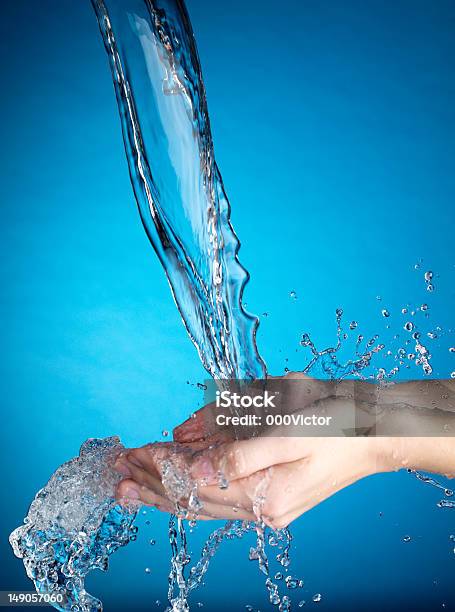 Hands And Stream Of Water Stock Photo - Download Image Now - Adult, Beautiful Woman, Beauty