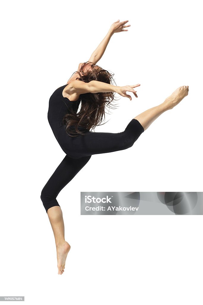 the dancer modern style dancer posing on studio background  Modern Dancing Stock Photo