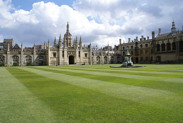 Front Court of  King’s College, Cambridge stock photo