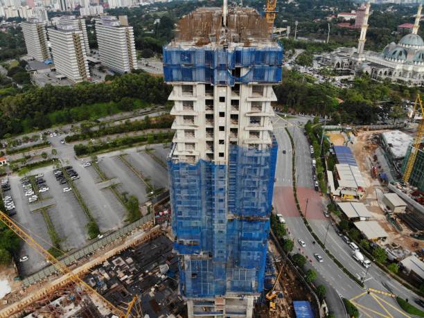 istock Aerial View of Dynamic Construction Site - Progress and Innovation Unveiled 1490584423