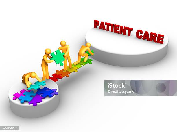 Trabalho De Equipa De Tratamento Do Doente Traçado De Recorte Incluído - Fotografias de stock e mais imagens de Inteligência