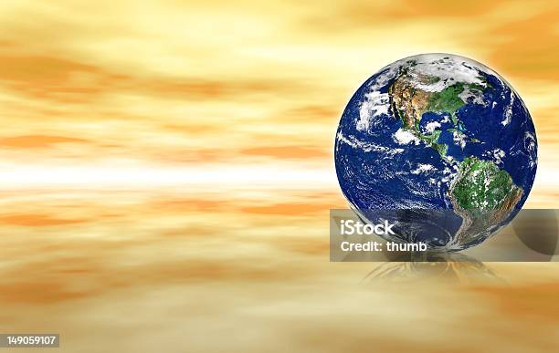 Earth Globe Stock Photo - Download Image Now - Backgrounds, Cloud - Sky, Copy Space