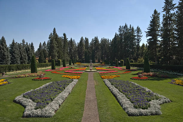 Duncan Garden - Spokane Washington A view of the Duncan Gardens (Manito Park) in Spokane Washington.  duncan british columbia stock pictures, royalty-free photos & images