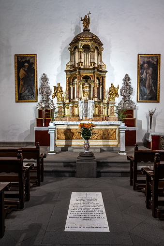 Interior of Cathedral of Santa Ana in Las Palmas, Canary Islands, Spain. It is a Roman Catholic church situated within the Vegueta neighborhood