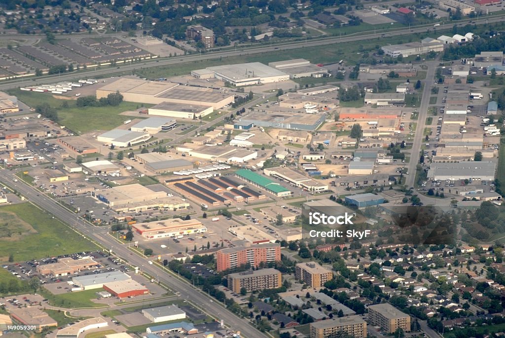 Brantford, Ontario, Luftaufnahme - Lizenzfrei Ansicht aus erhöhter Perspektive Stock-Foto