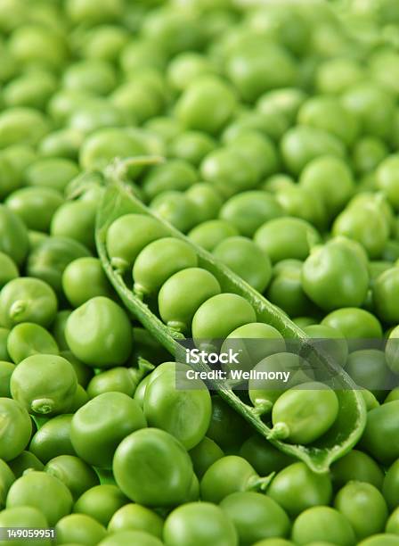Green Pea Background Stock Photo - Download Image Now - Backgrounds, Close-up, Food