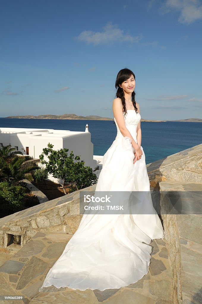 Elegante e linda noiva - Foto de stock de Perfil - Vista Lateral royalty-free