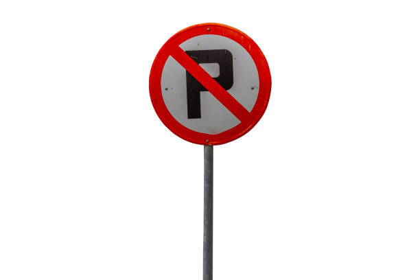 istock Parking prohibition sign for traffic control signs 1490603083