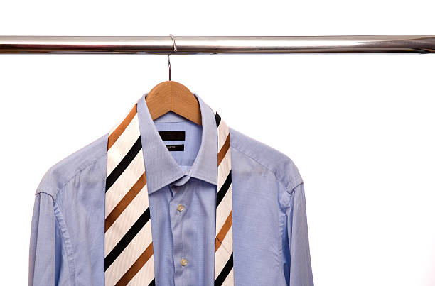 shirt and tie on a stand stock photo