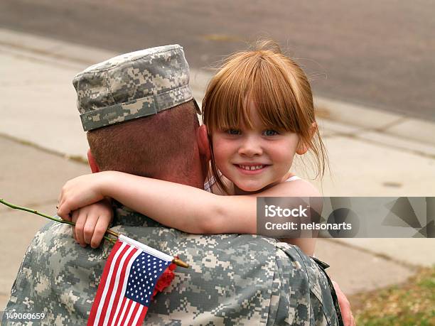 Home At Last Stock Photo - Download Image Now - Armed Forces, Bonding, Camouflage Clothing