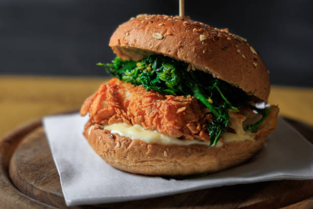 istock Fish and spinach hamburger, Italy 1490607060
