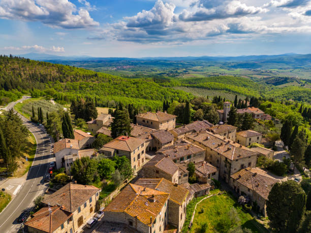 istock Village in Tuscany from drone 1490608865
