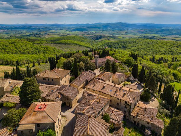 istock Fonterutoli Tuscan village from drone 1490608868
