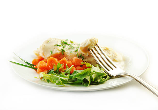 istock Chicken in Cream Sauce with Vegetables on White 149061336