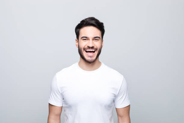 istock Portrait of excited young man 1490615528