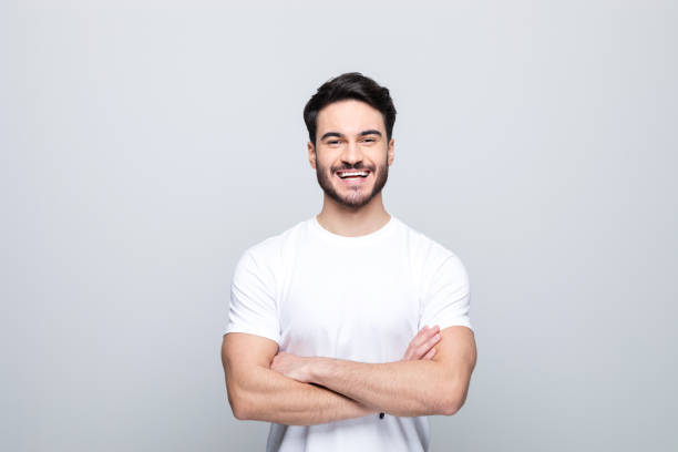 istock Portrait of pleased young man 1490616447